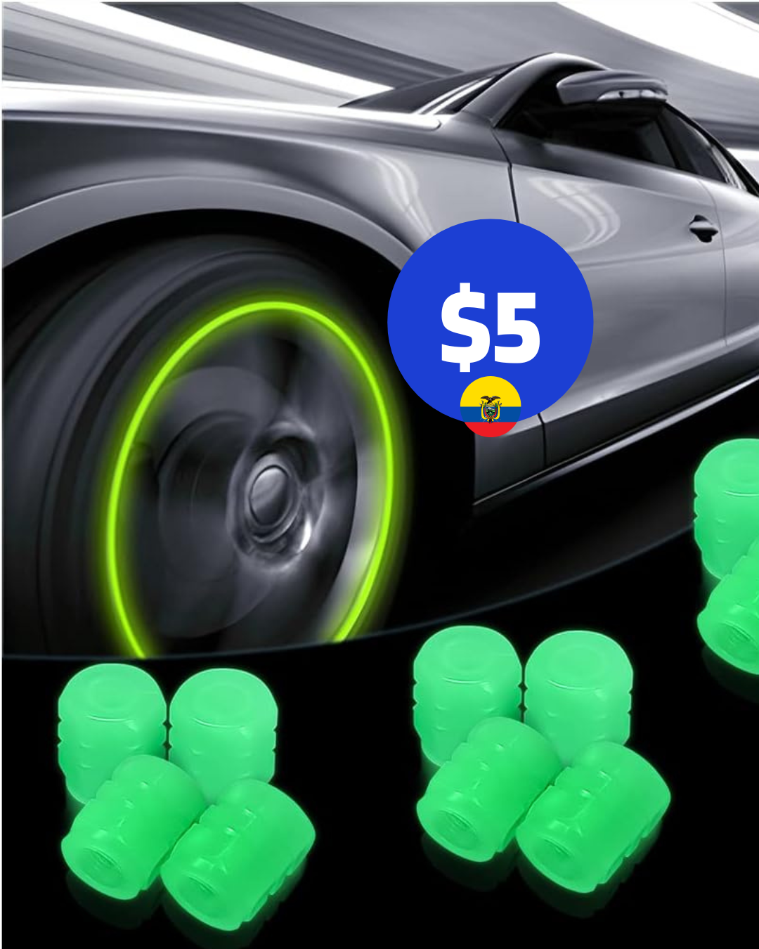 BOQUILLAS NEON LUMINOSAS PARA LLANTAS