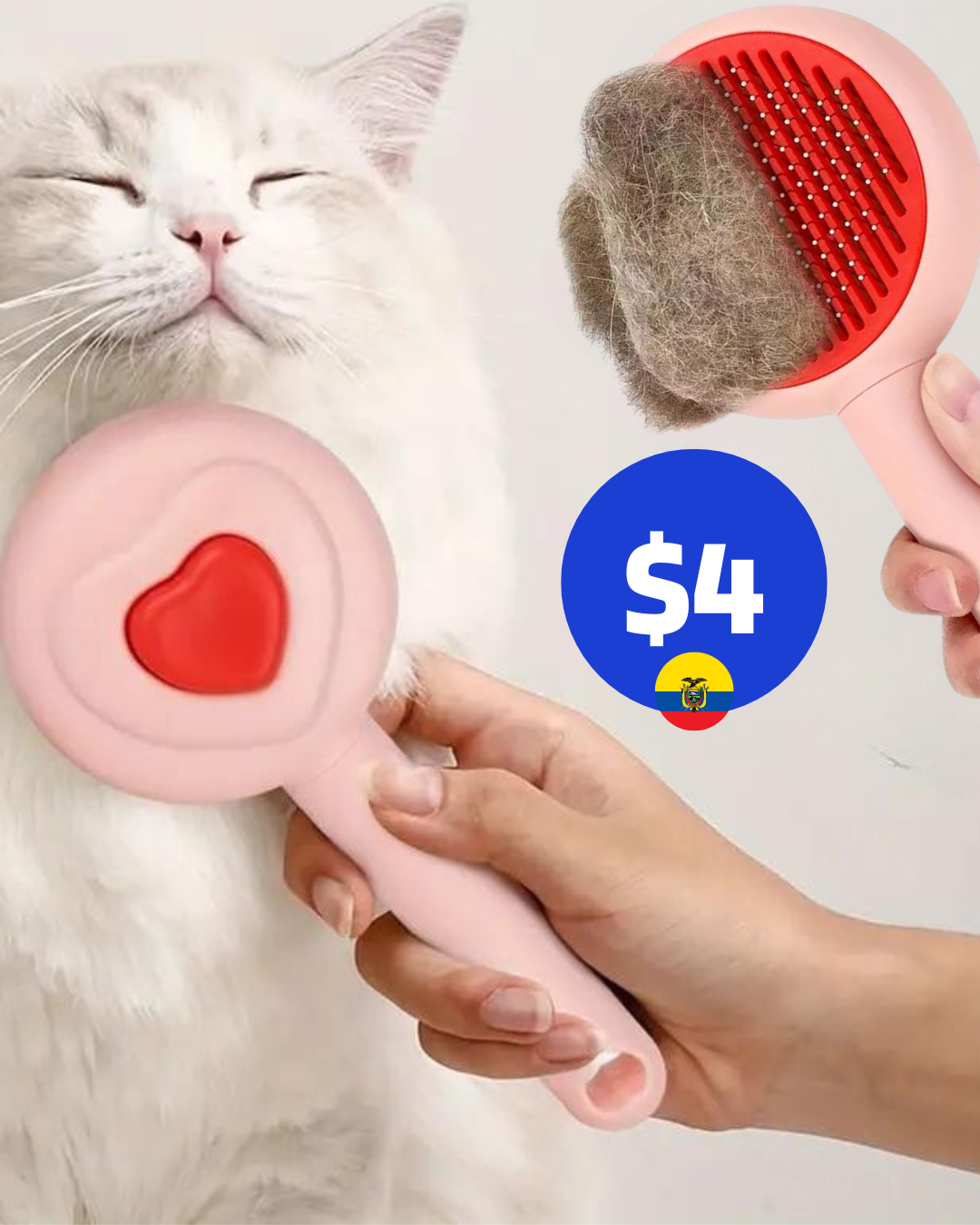 CEPILLO PARA MASCOTAS QUITA PELOS