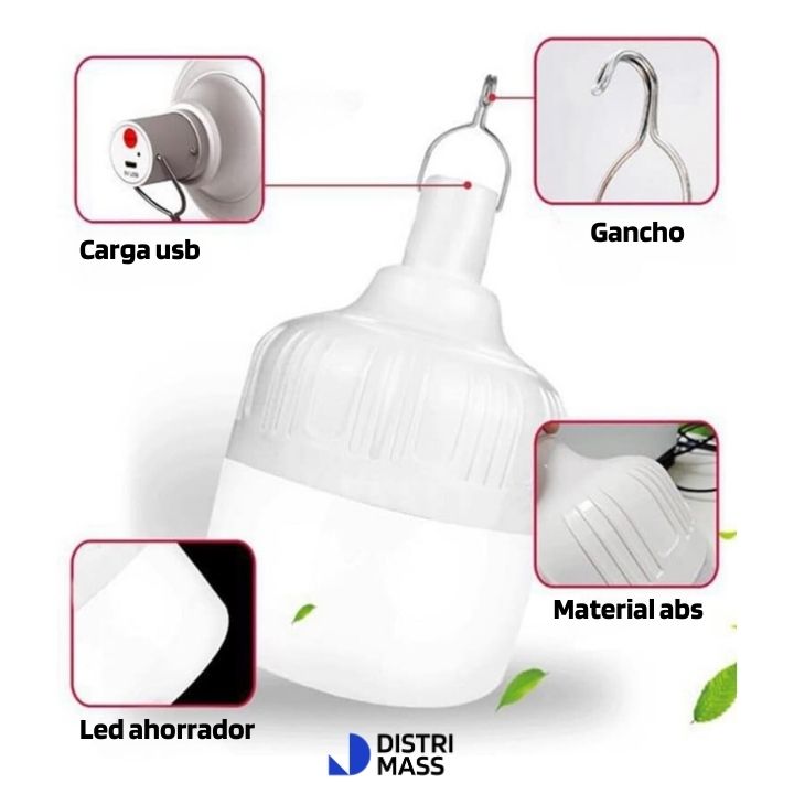 FOCO LED RECARGABLE 50w PORTATIL