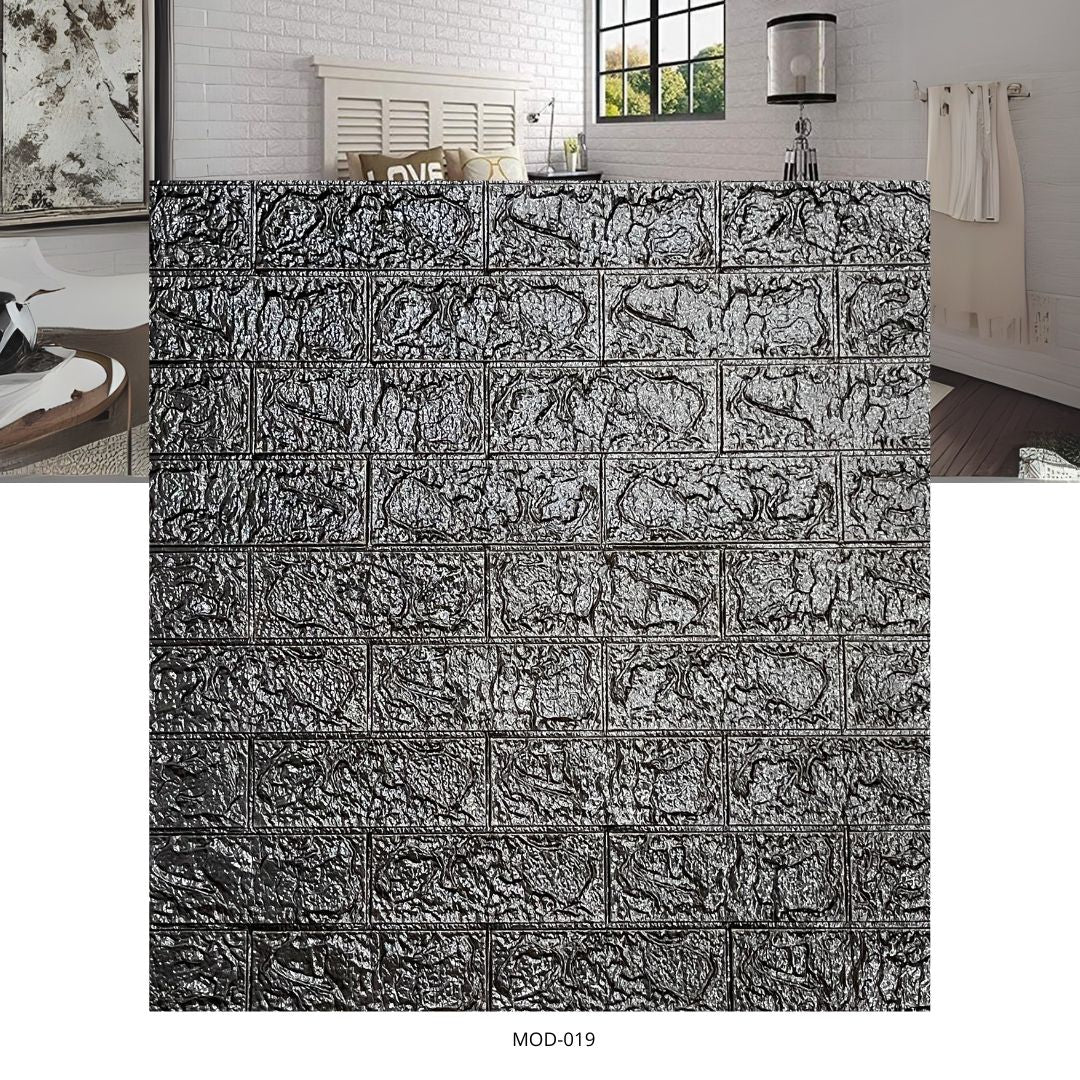 PAPEL TAPIZ AUTOADHESIVO 70X77CM LADRILLOS MOD-019