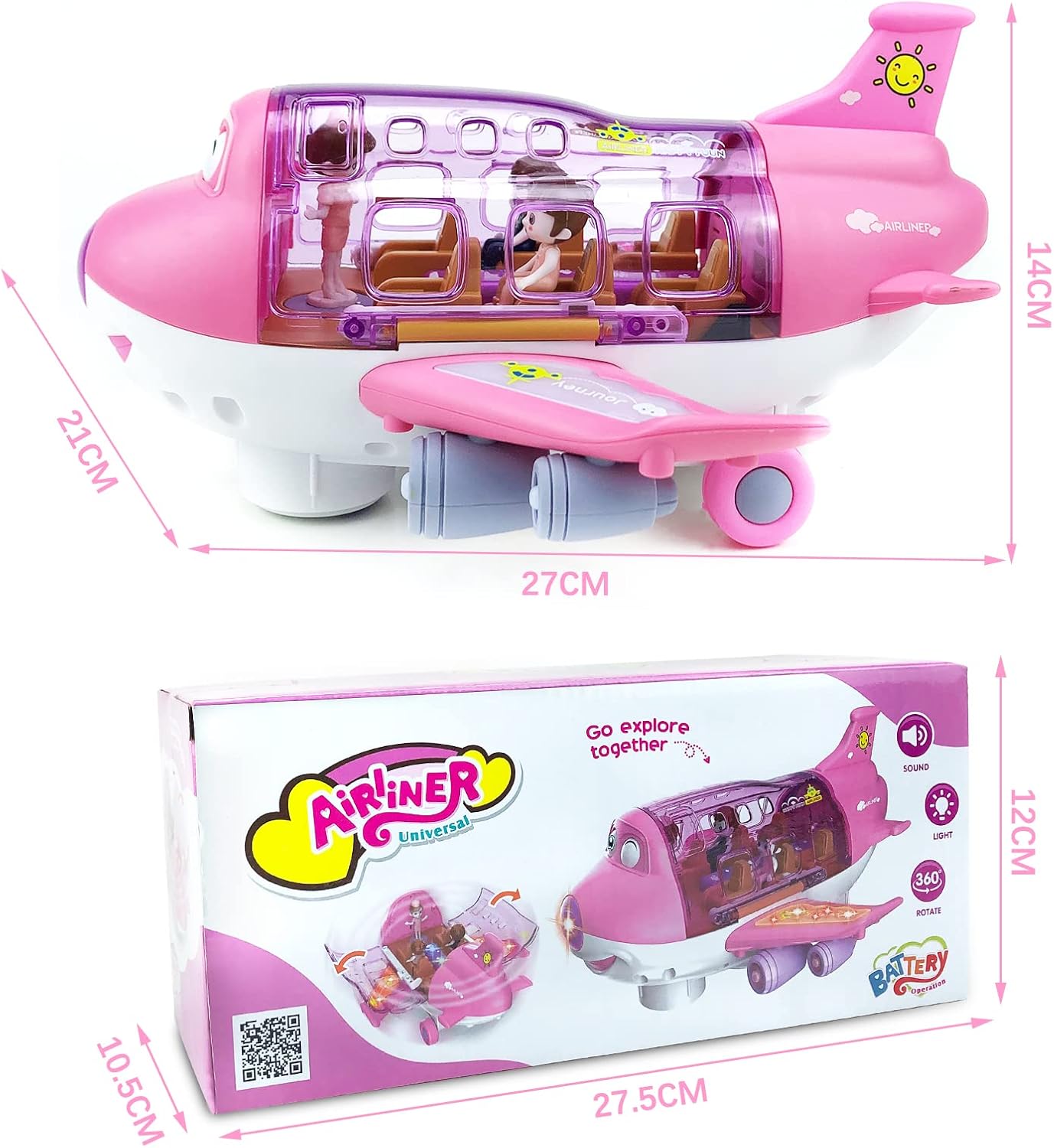 JUGUETE DE AVION CON LUCES Y SONIDOS