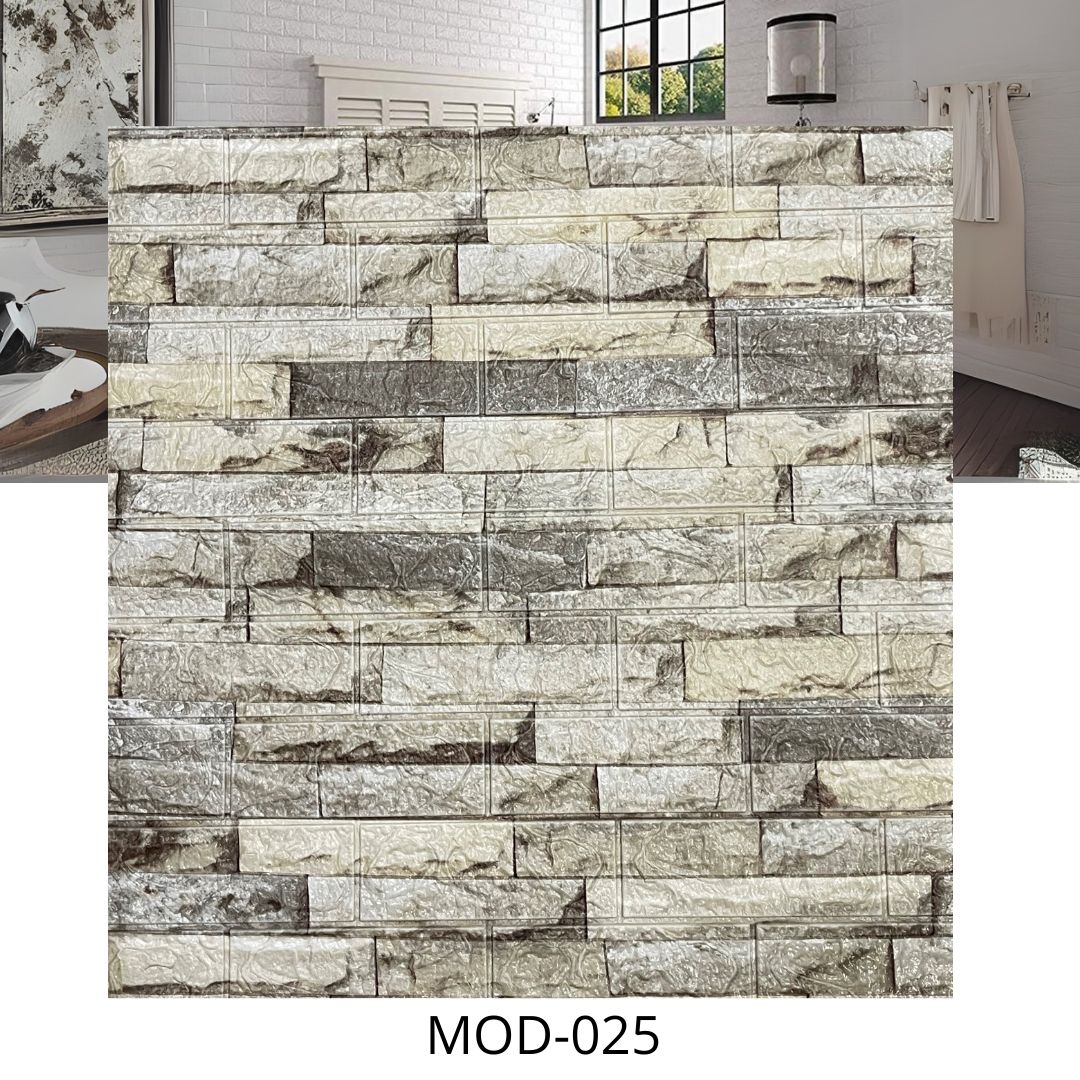 PAPEL TAPIZ AUTOADHESIVO 70X77CM LADRILLOS MOD-025