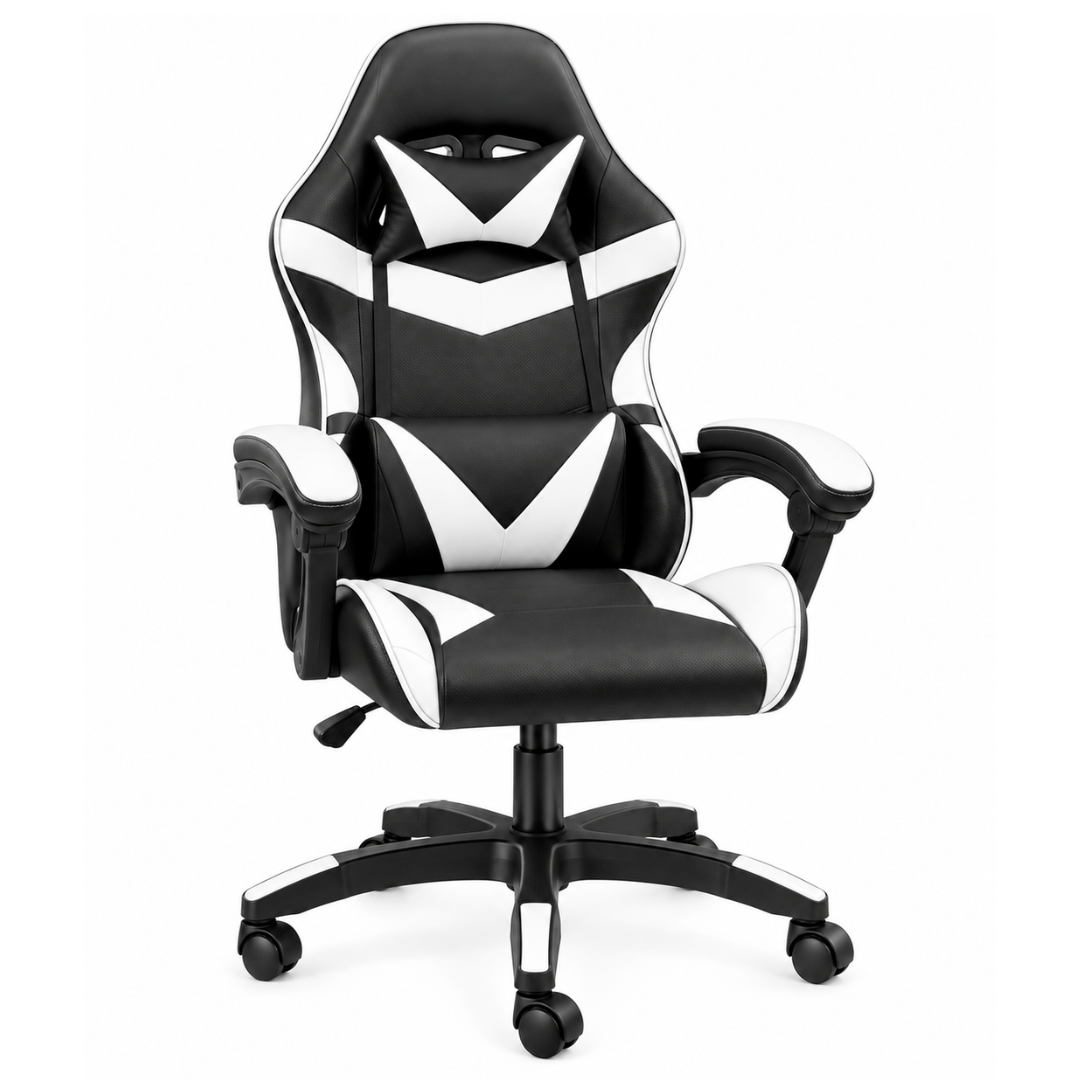 SILLA GAMER BLANCO/NEGRO