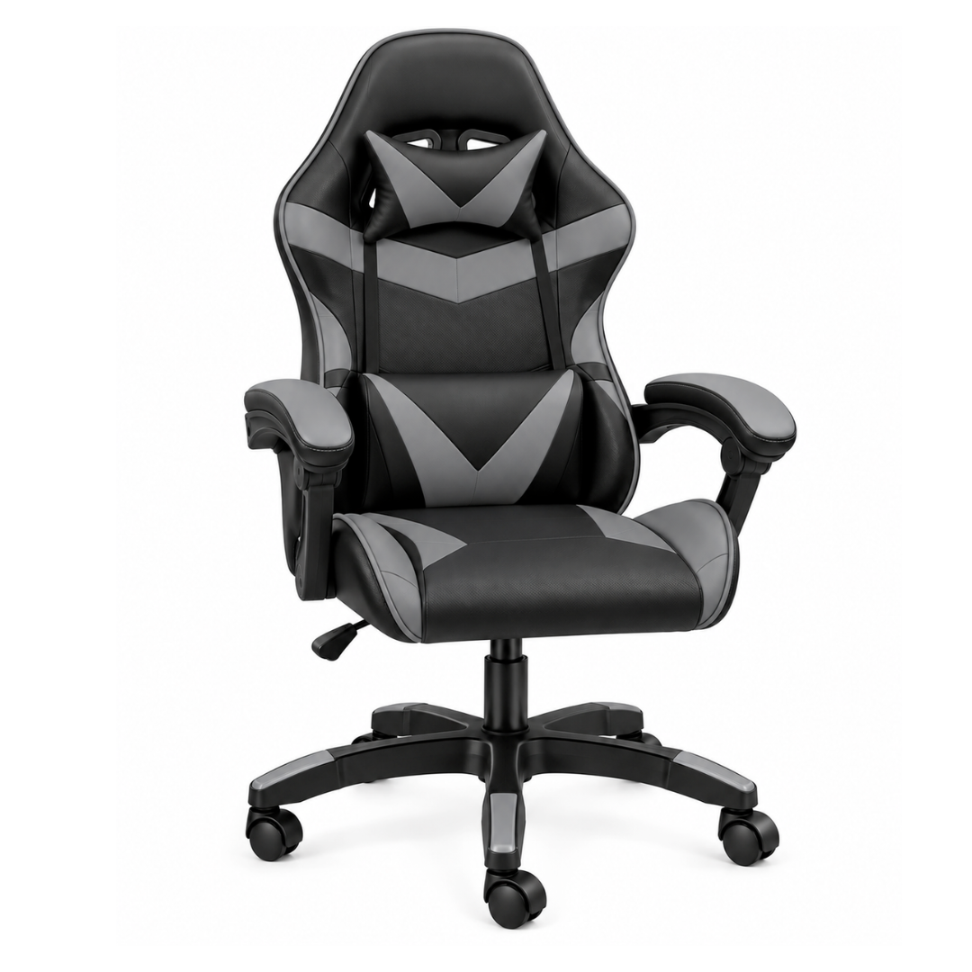 SILLA GAMER GRIS/NEGRO
