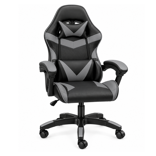 SILLA GAMER GRIS/NEGRO