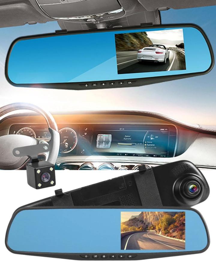 RETROVISOR PANTALLA CON CAMARA FRONTAL Y RETRO