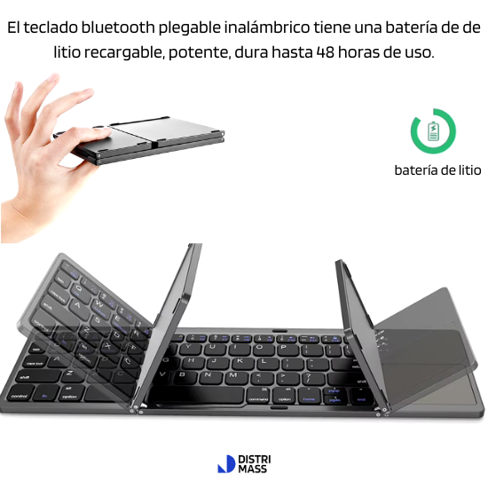 TECLADO BLUETOOTH PLEGABLE