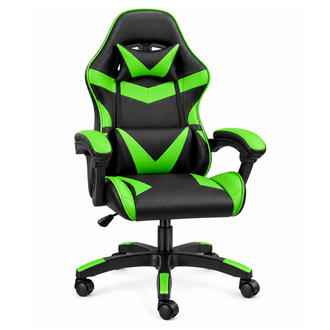 SILLA GAMER VERDE/NEGRO