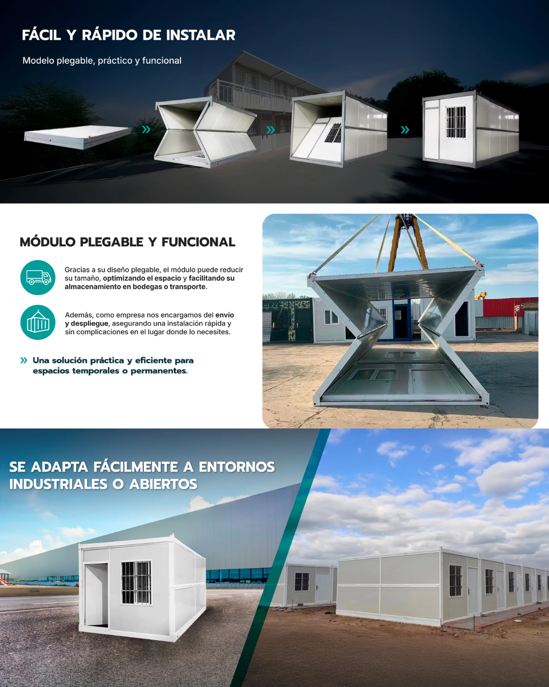 Contenedor plegable 20 pies