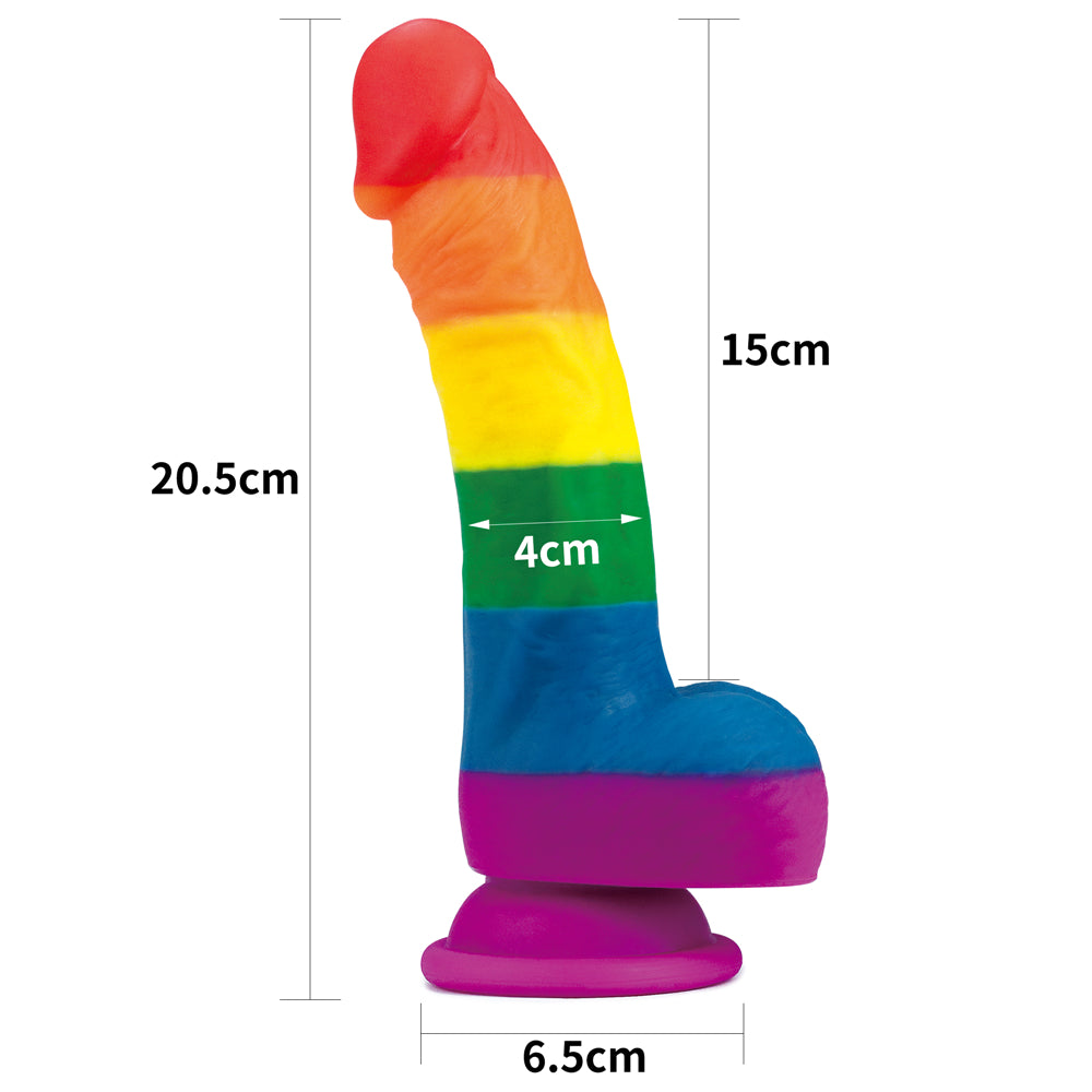 DILDO CONSOLADOR DE ARCOIRIS 20CM E