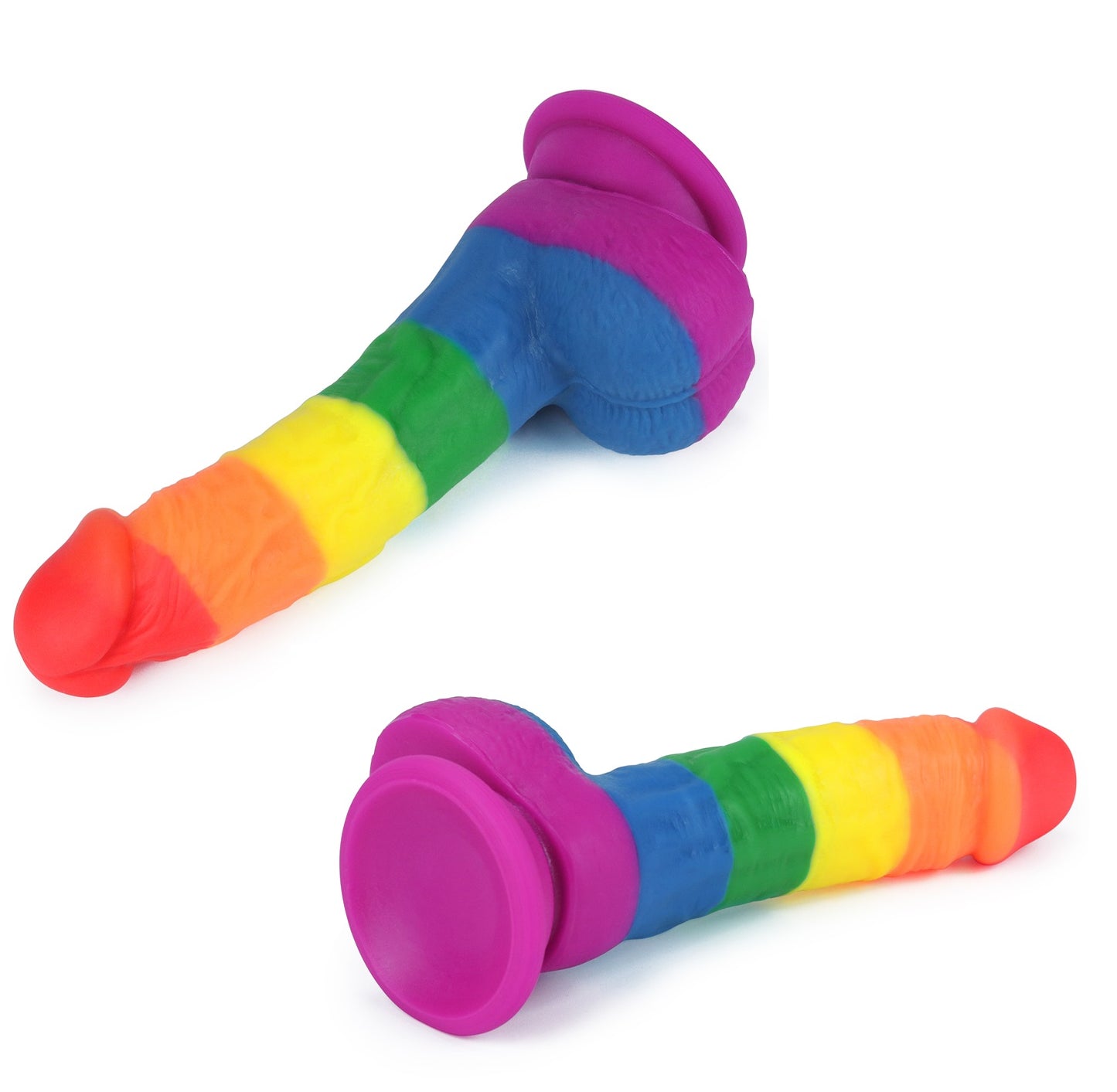 DILDO CONSOLADOR DE ARCOIRIS 20CM E