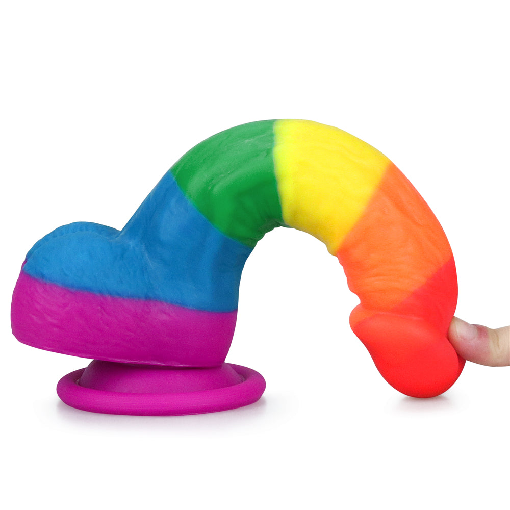 DILDO CONSOLADOR DE ARCOIRIS 20CM E