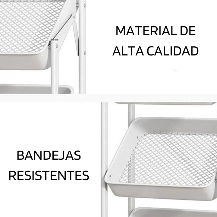 ORGANIZADOR MULTIPLE PLEGABLE 3 PISOS CON RUEDAS