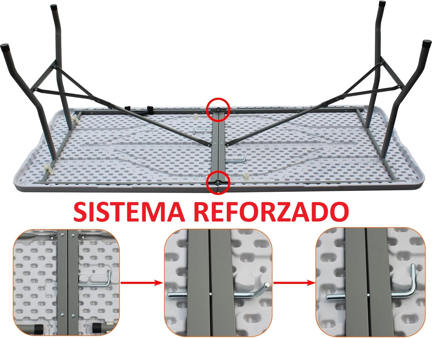 MESA PLEGABLE REFORZADA