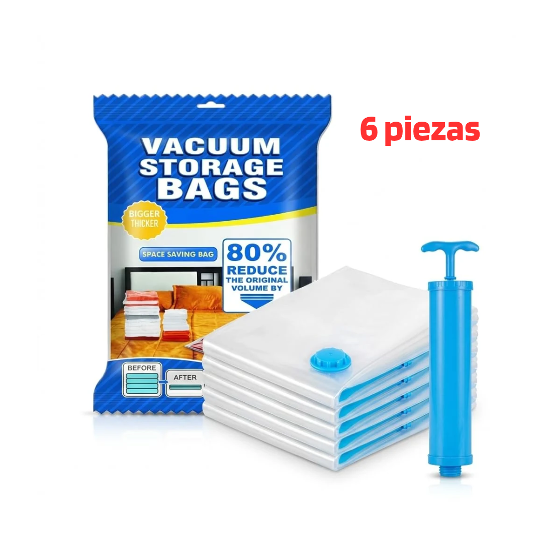 SET DE 6 FUNDAS AL VACIO CON EXTRACTOR