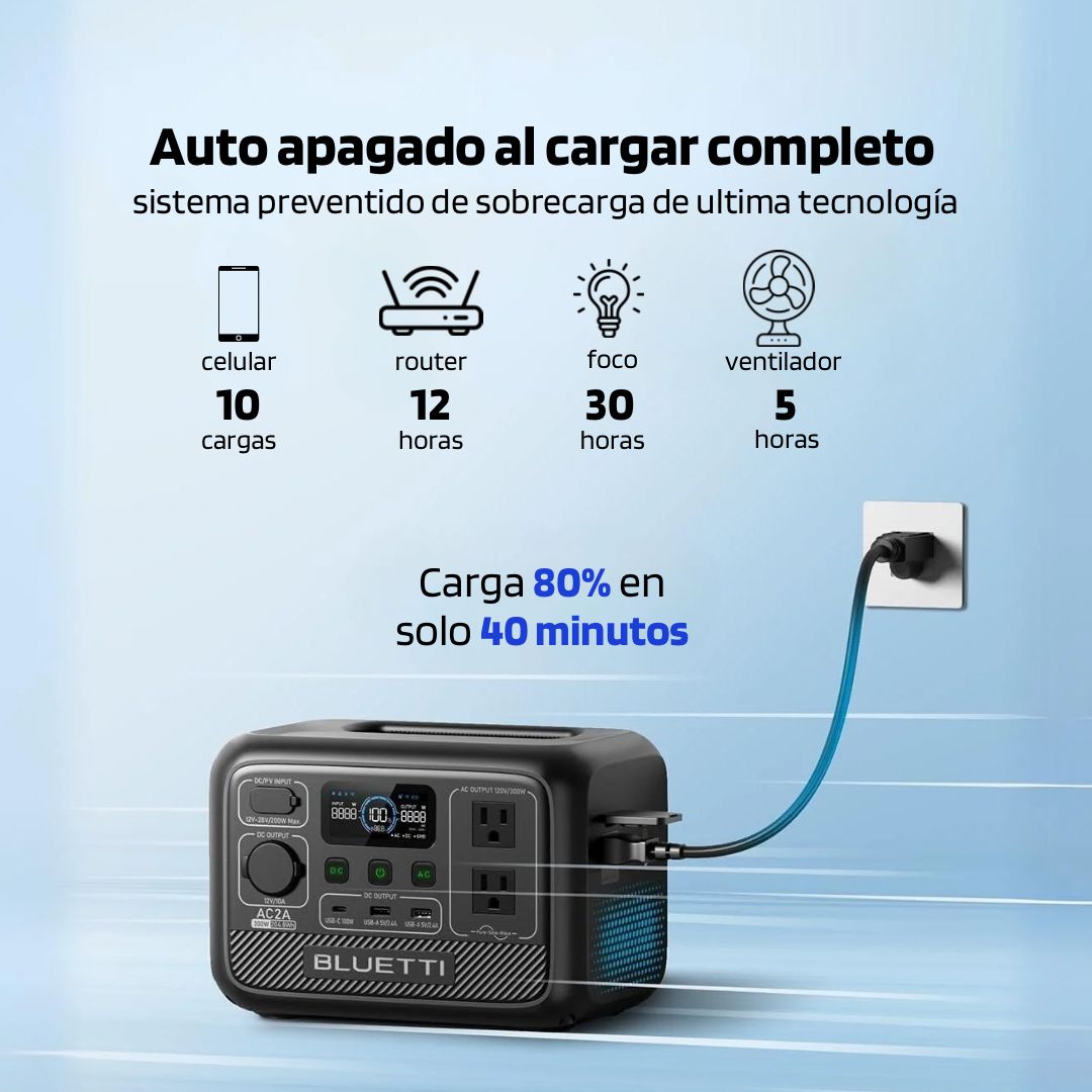 POWER STATION BLUETTI 300W ENVIO GRATIS