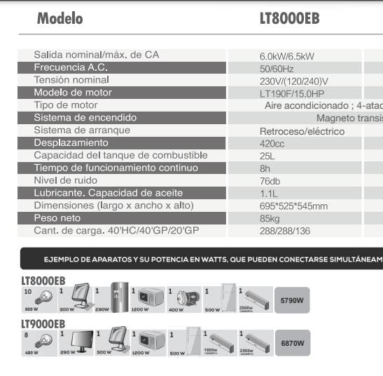 GENERADOR A GASOLINA 6000W SOLO EN TIENDA