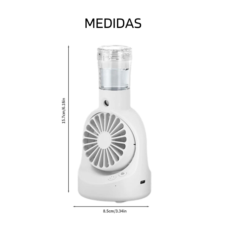 MINI VENTILADOR RECARGABLE SPRAY